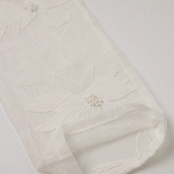 White Casual Women's Set French Romantic Hollow Embroidery Floral Outfit - Picture 10 of 15